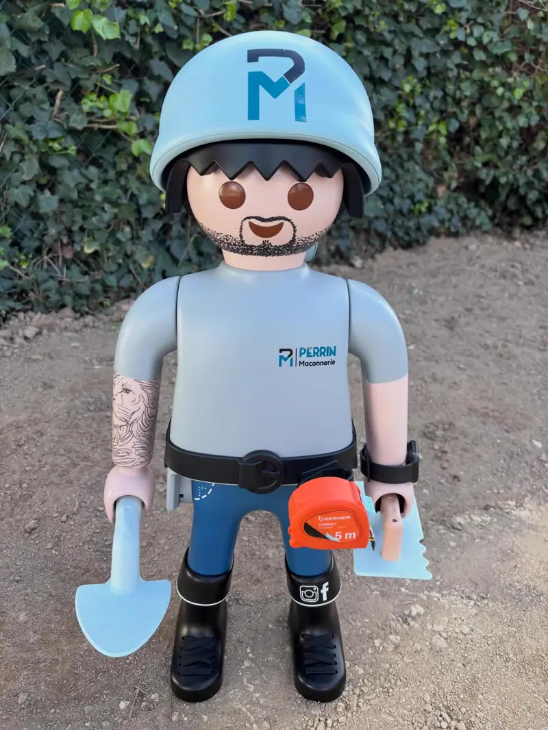 Mascotte Playmobil Perrin Maçonnerie